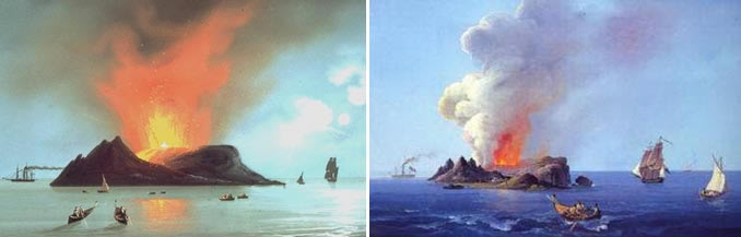 La explosión que dio lugar al nacimiento de la isla