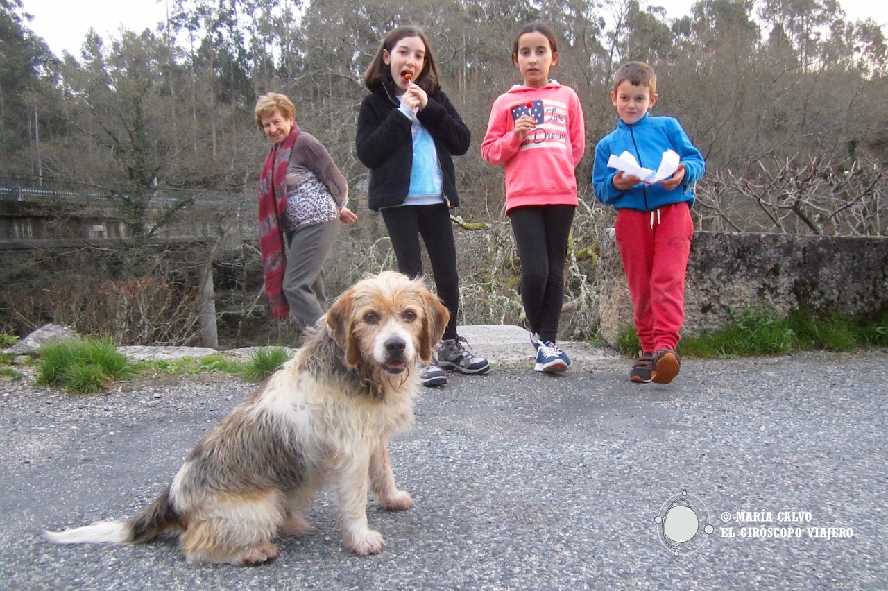 Gracias a Penny, nuestra perra guía, que anduvo durante horas al lado de los niños