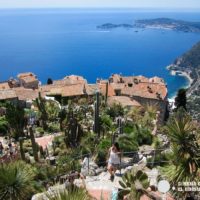 Vistas al Mediterráneo desde el Jardín exótico de Eze, Costa Azul