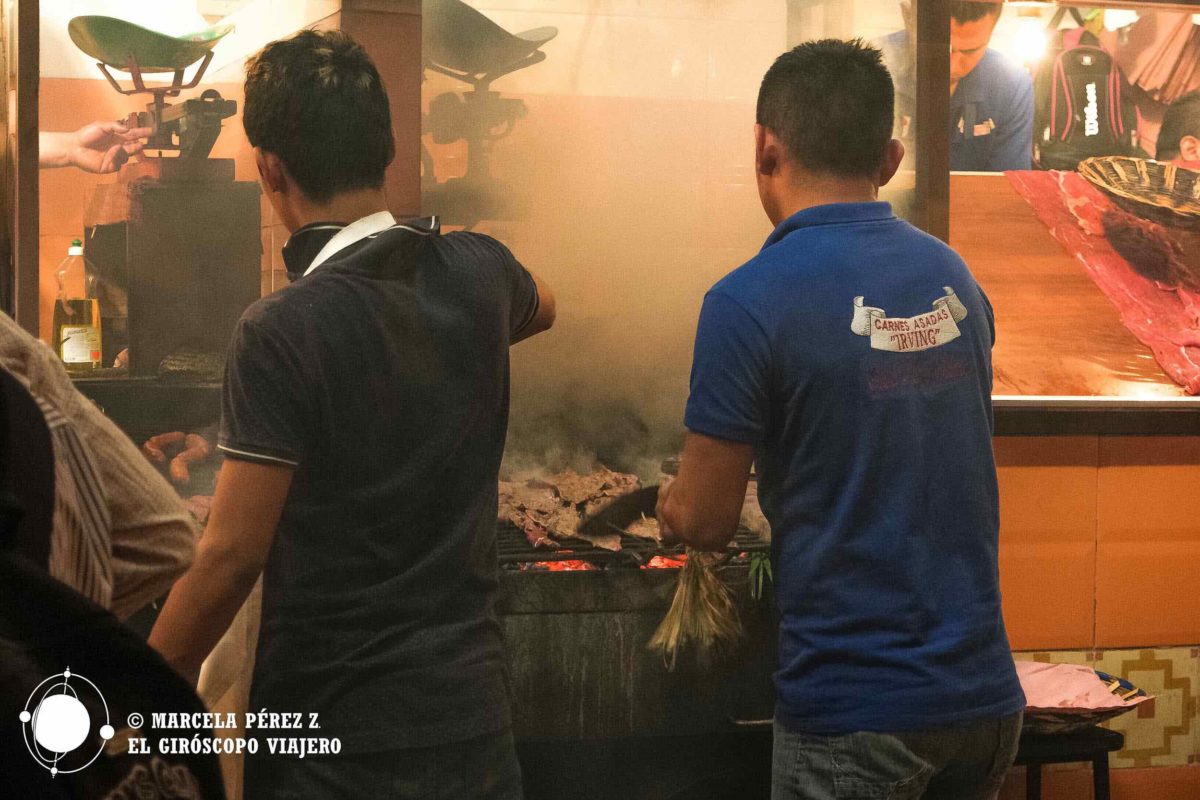 Pasillo del humo en el mercado de Oaxaca