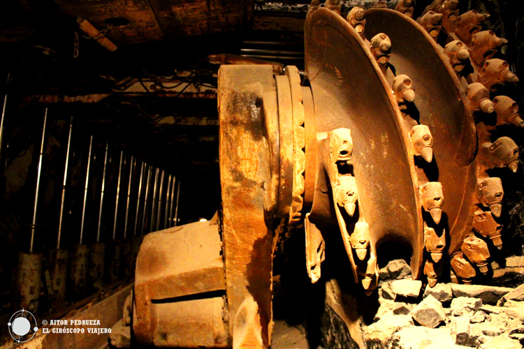 Interior de la mina de Serbariu en Carbonia