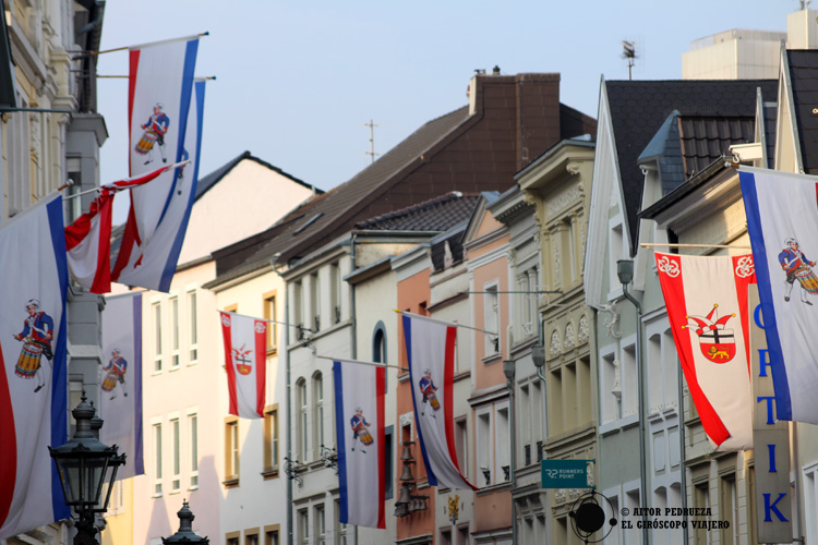 Calles del centro de Bonn, engalanadas para el Carnaval