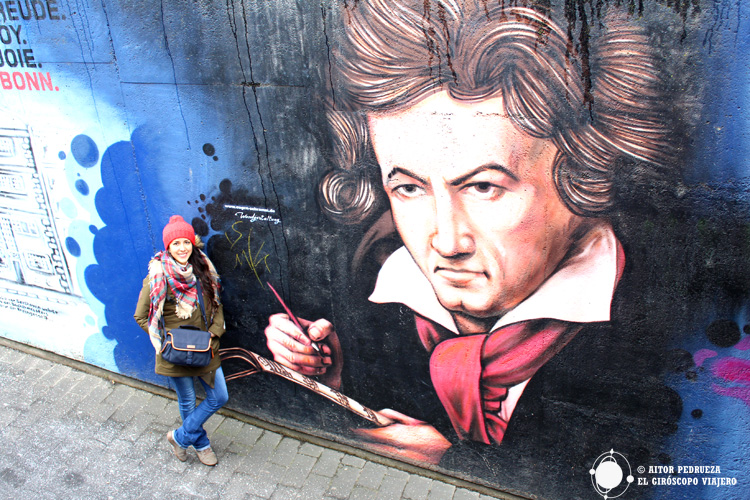Graffitti de Beethoven en las calles de Bonn