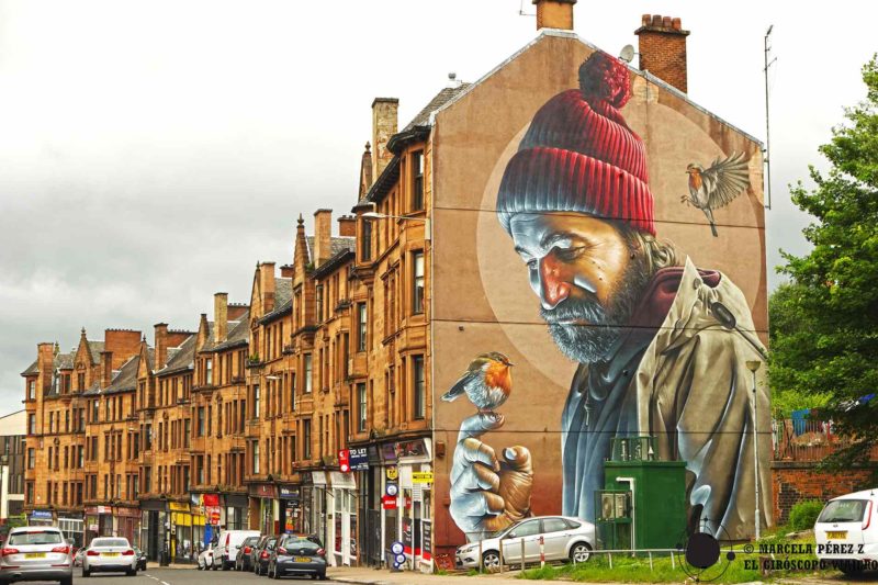 Preciosos murales en Glasgow no pasan indeferentes a la vista ©Marcela Pérez Z.