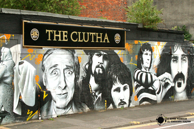 Mural del pub The Cuthla en Glasgow