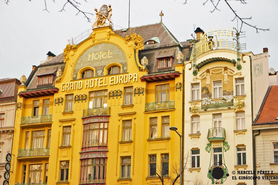 Edificio del Grand Hotel Europa de Praga
