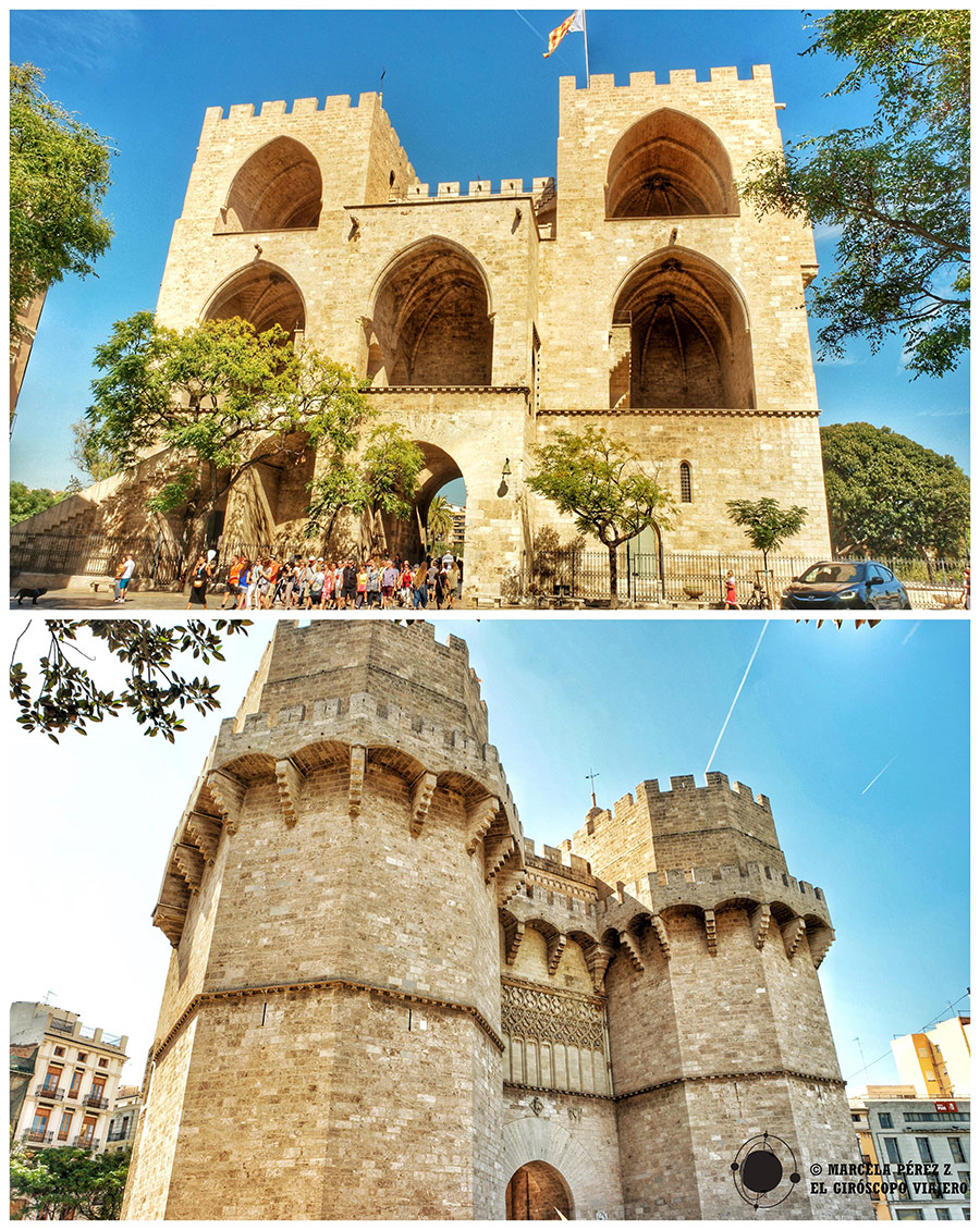 Puerta Serranos y las murallas de la ciudad medieval de Valencia