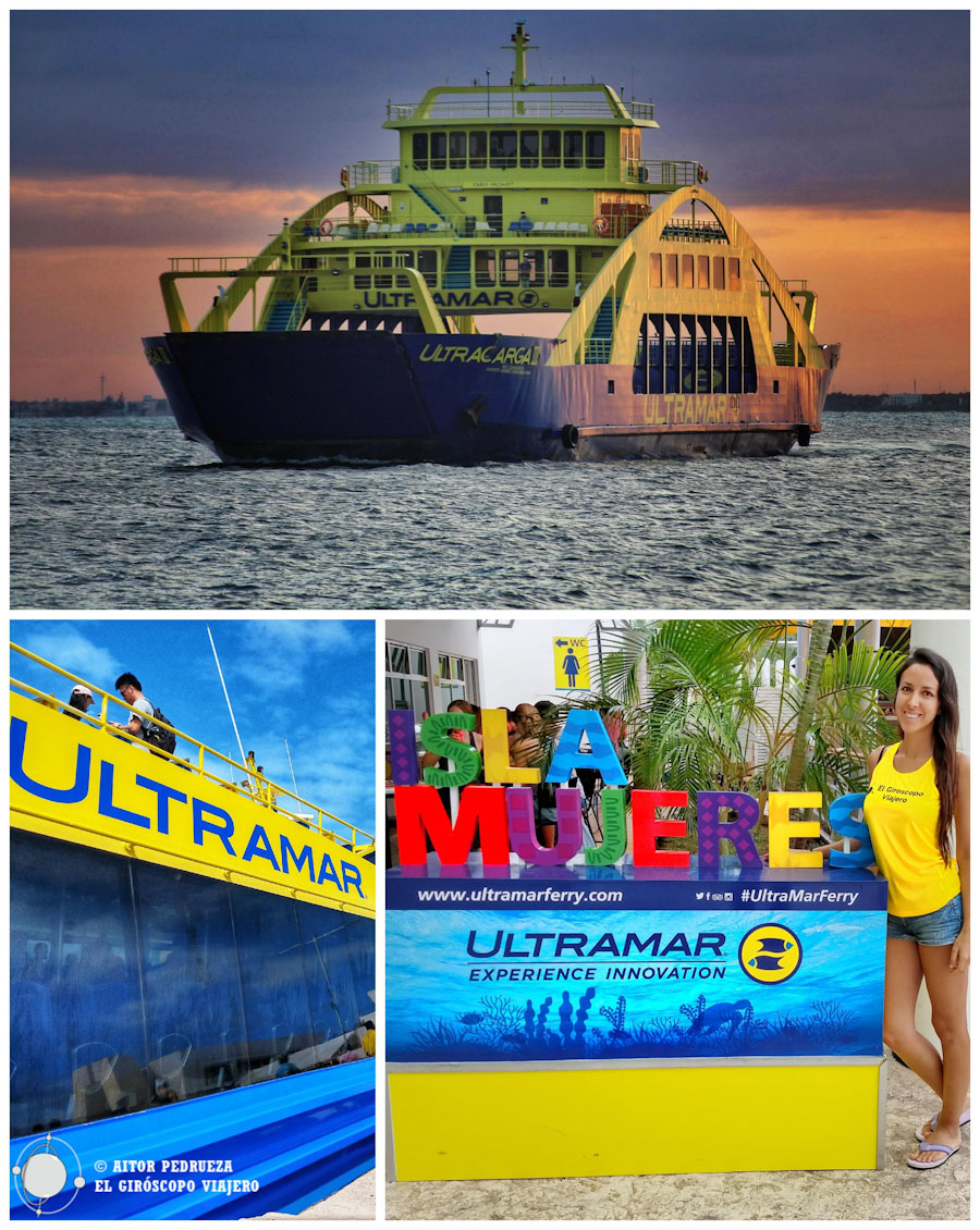 Emocionados vamos rumbo a Isla Mujeres en el Ferry de Ultramar ©Aitor Pedrueza