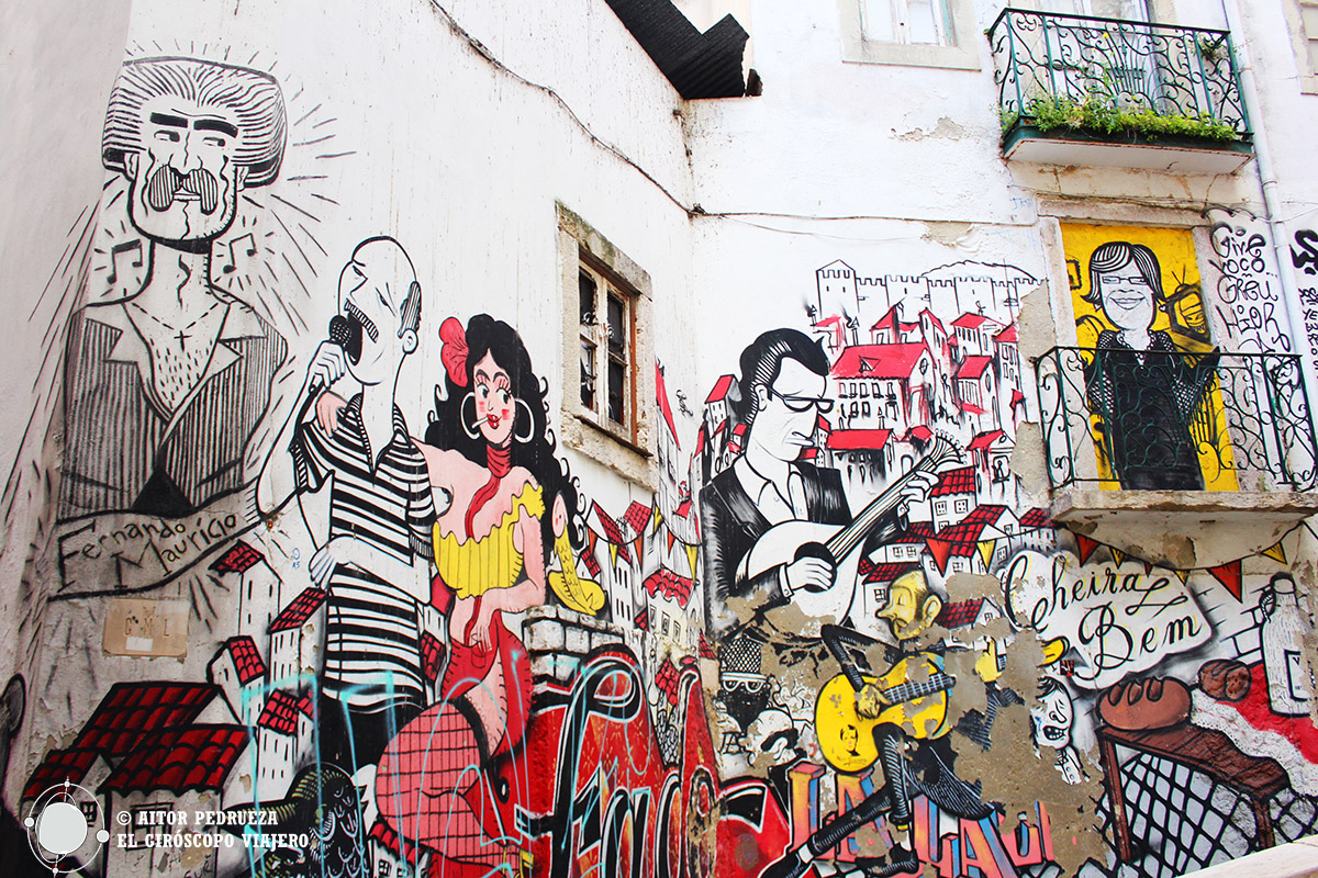Graffiti de las Escadinhas de São Cristovão en la Alfama
