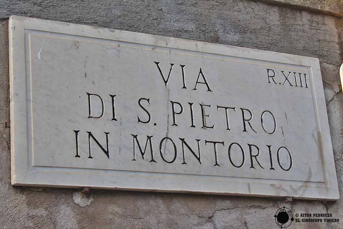 Via San Pietro in Montorio