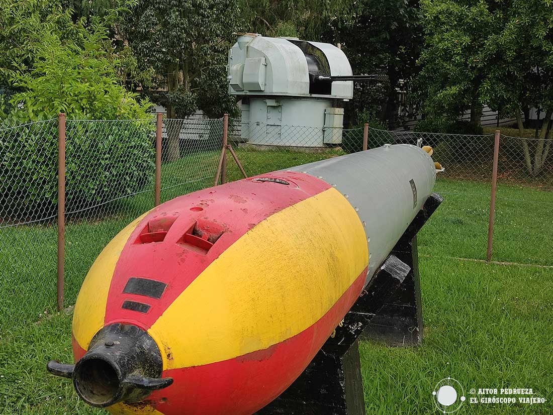 Torpedo en el Museo militar naval al aire libre de Limpias