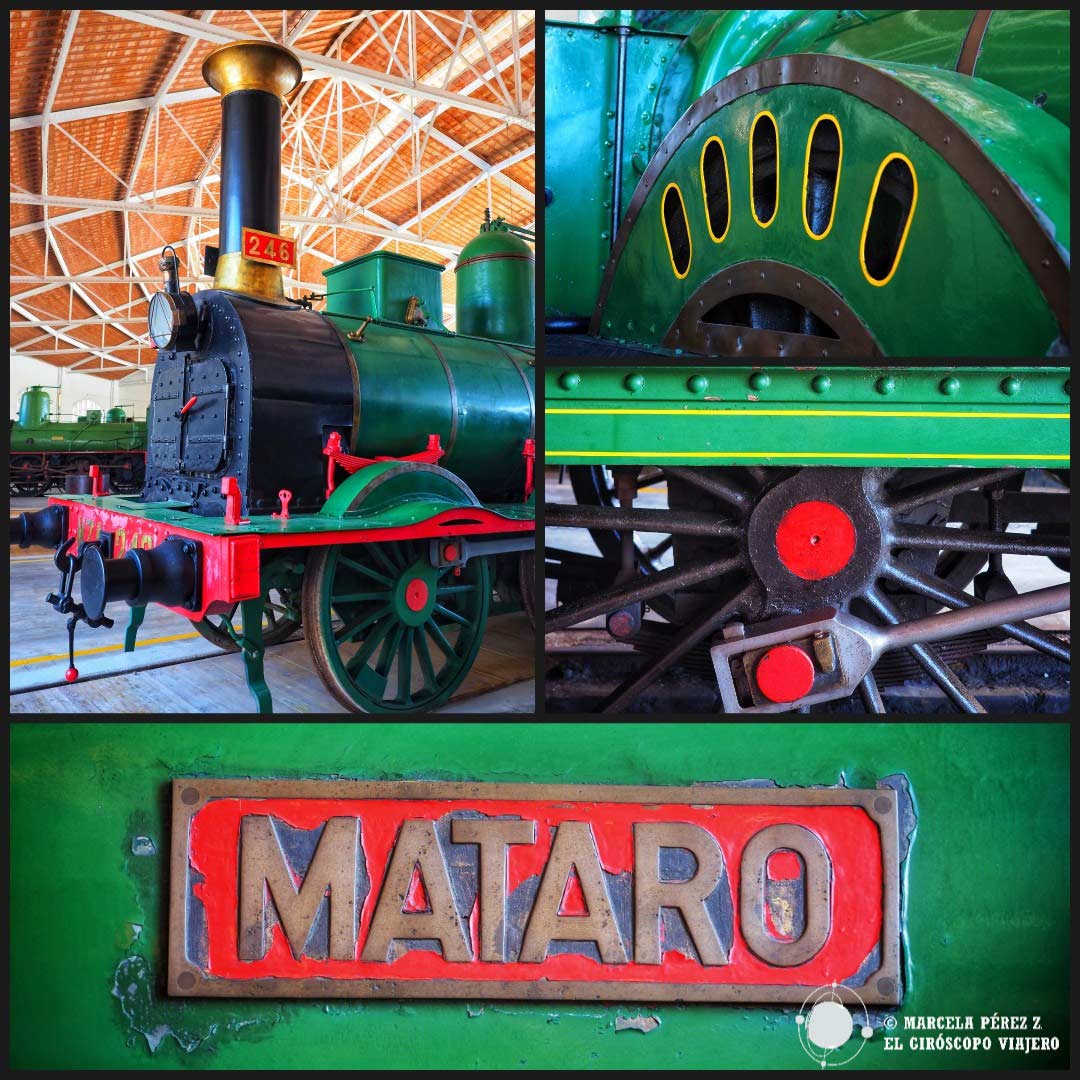 Replica de la locomotora de que circuló en 1848 cubriendo la línea Barcelona Mataró