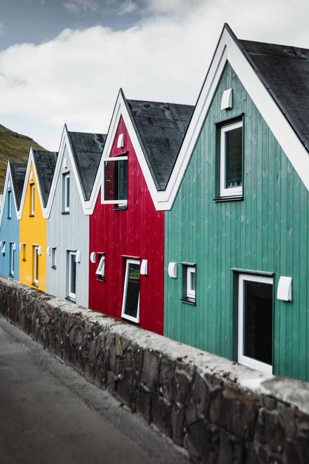Casas de colores en las Islas Feroe