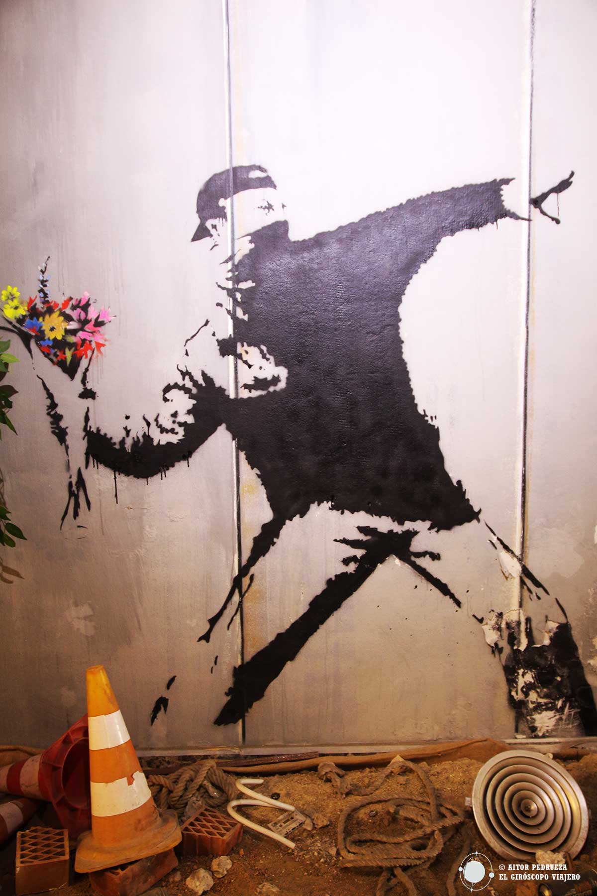 Lanzador de flores en el Museo Banksy