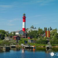 La isla del faro de Tankar. Verano en Finlandia