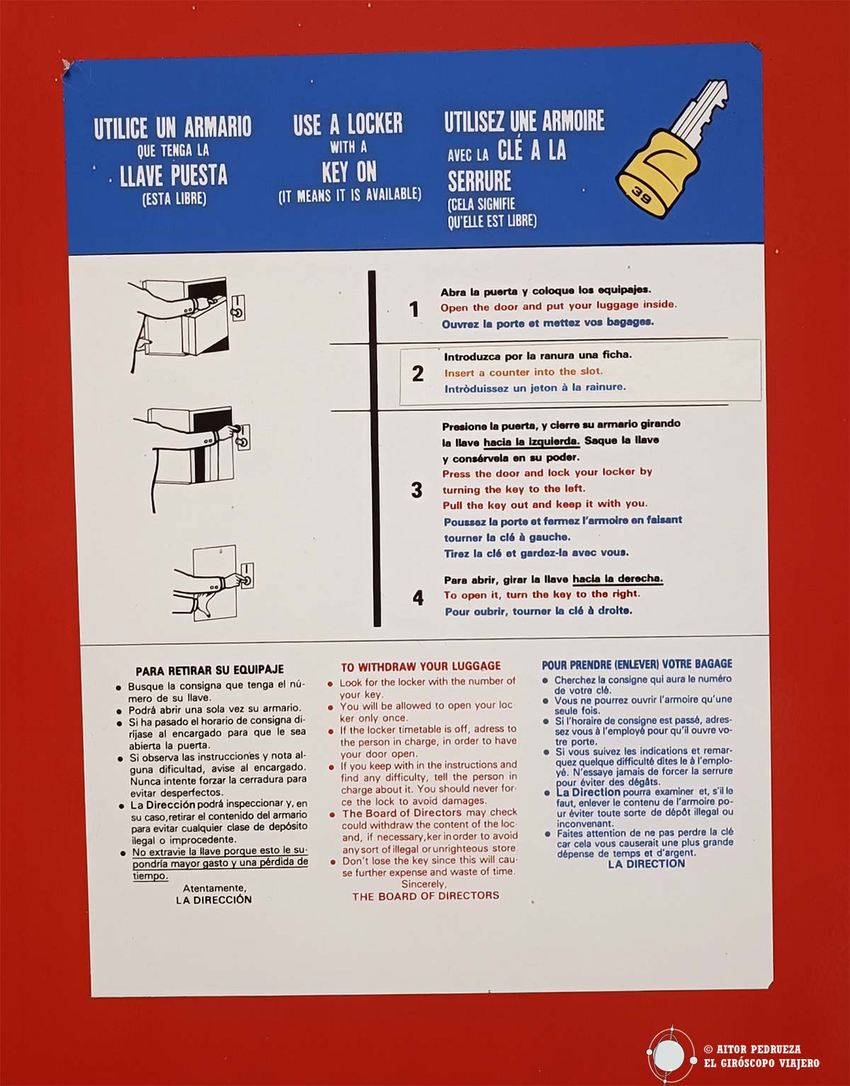 Consignas de la estación de autobús de Santander