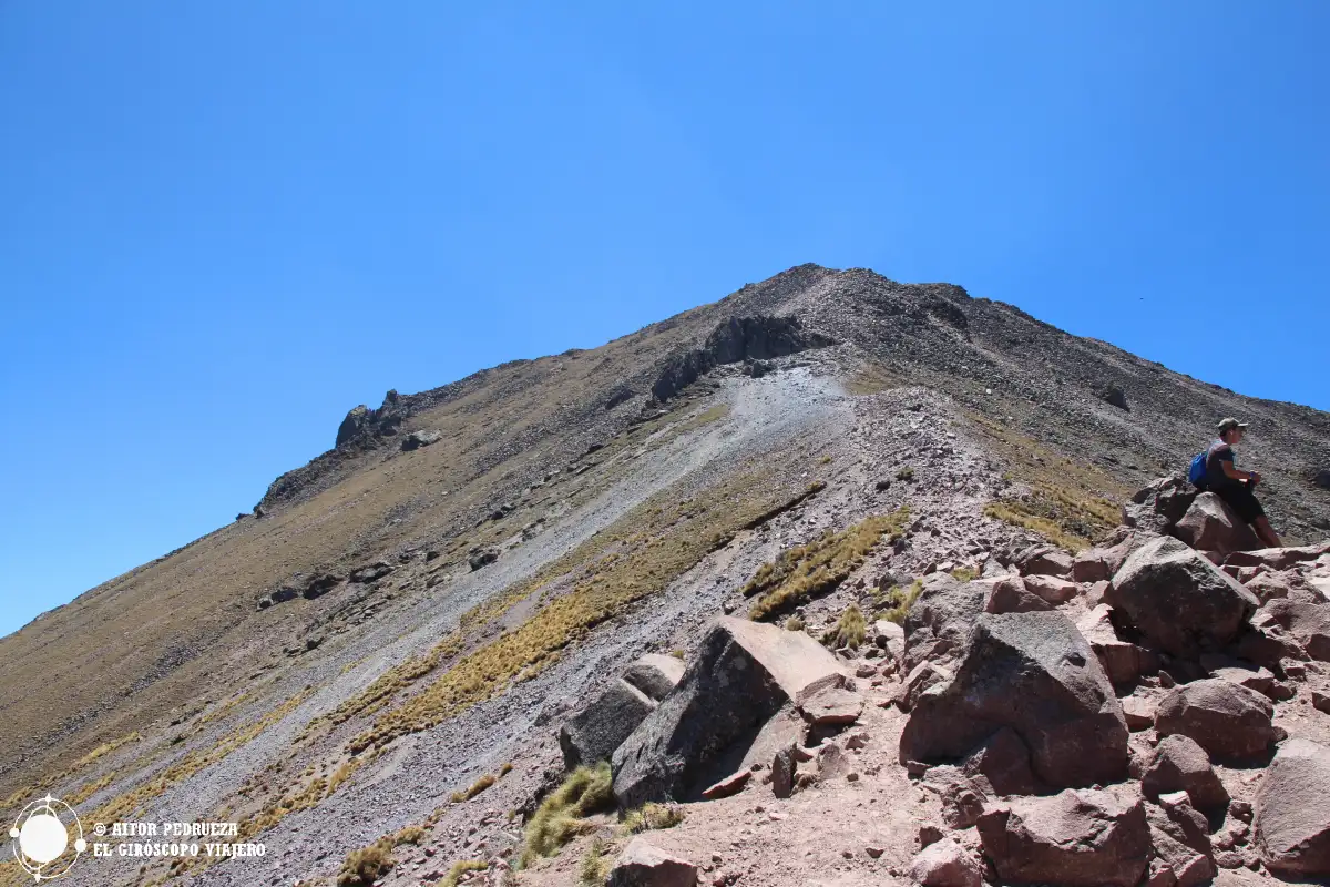 Último tramo antes de la cumbre de La Malinche