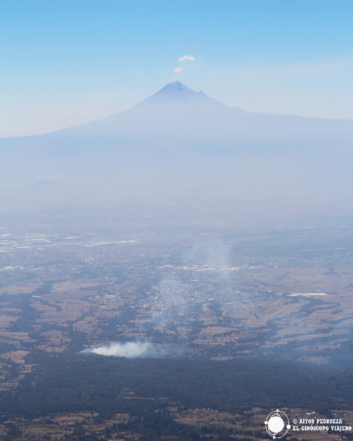 Vista del Popocatepetl desde la Malinche