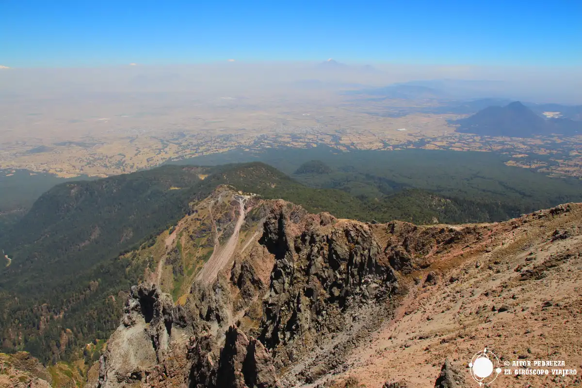 Vistas durante el ascenso a la cumbre de La Malinche