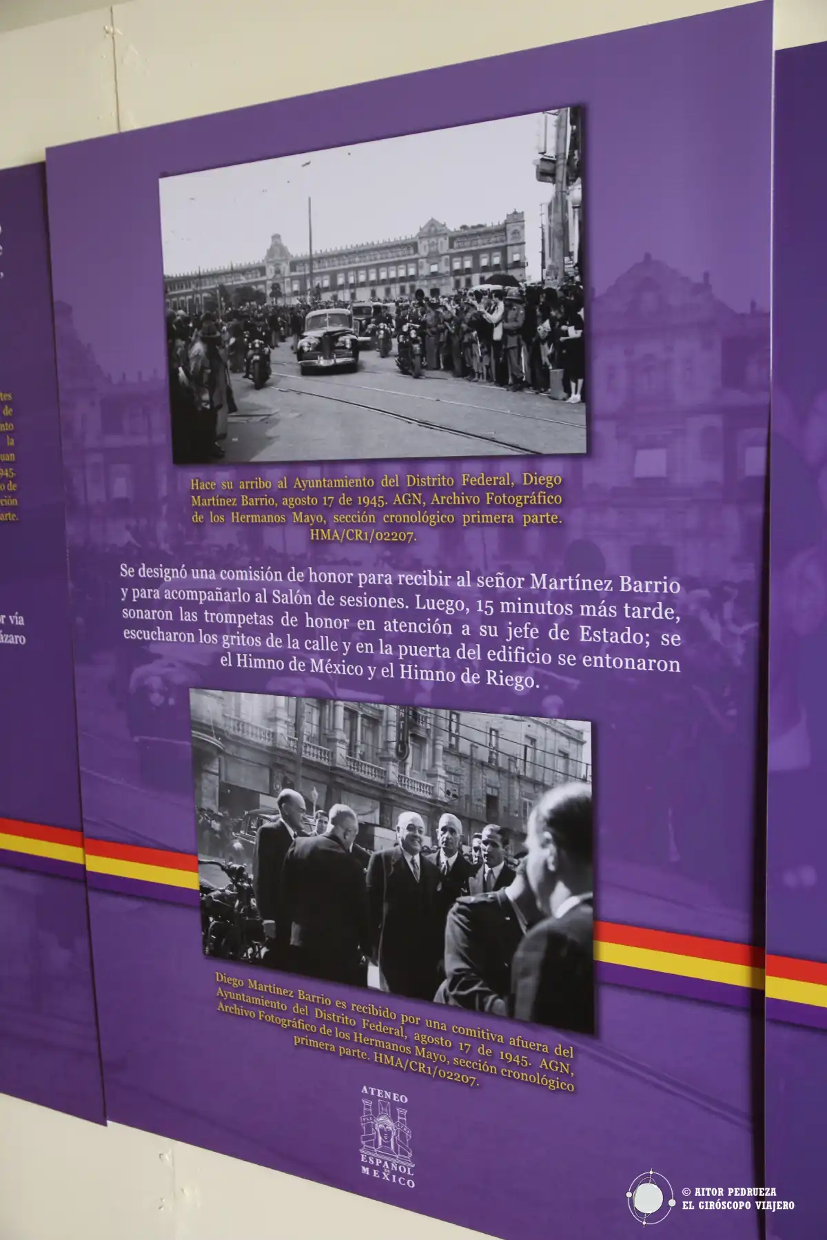 Exposición permanente de la historia del Ateneo Español en México