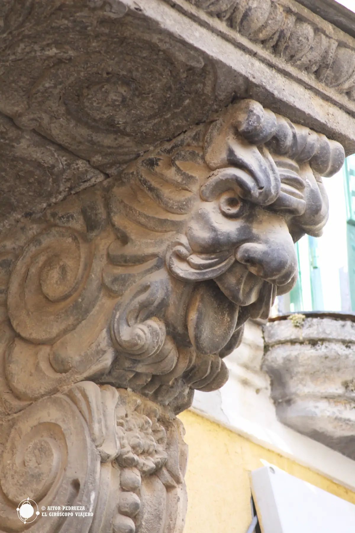Detalle de un edificio de Sorrento