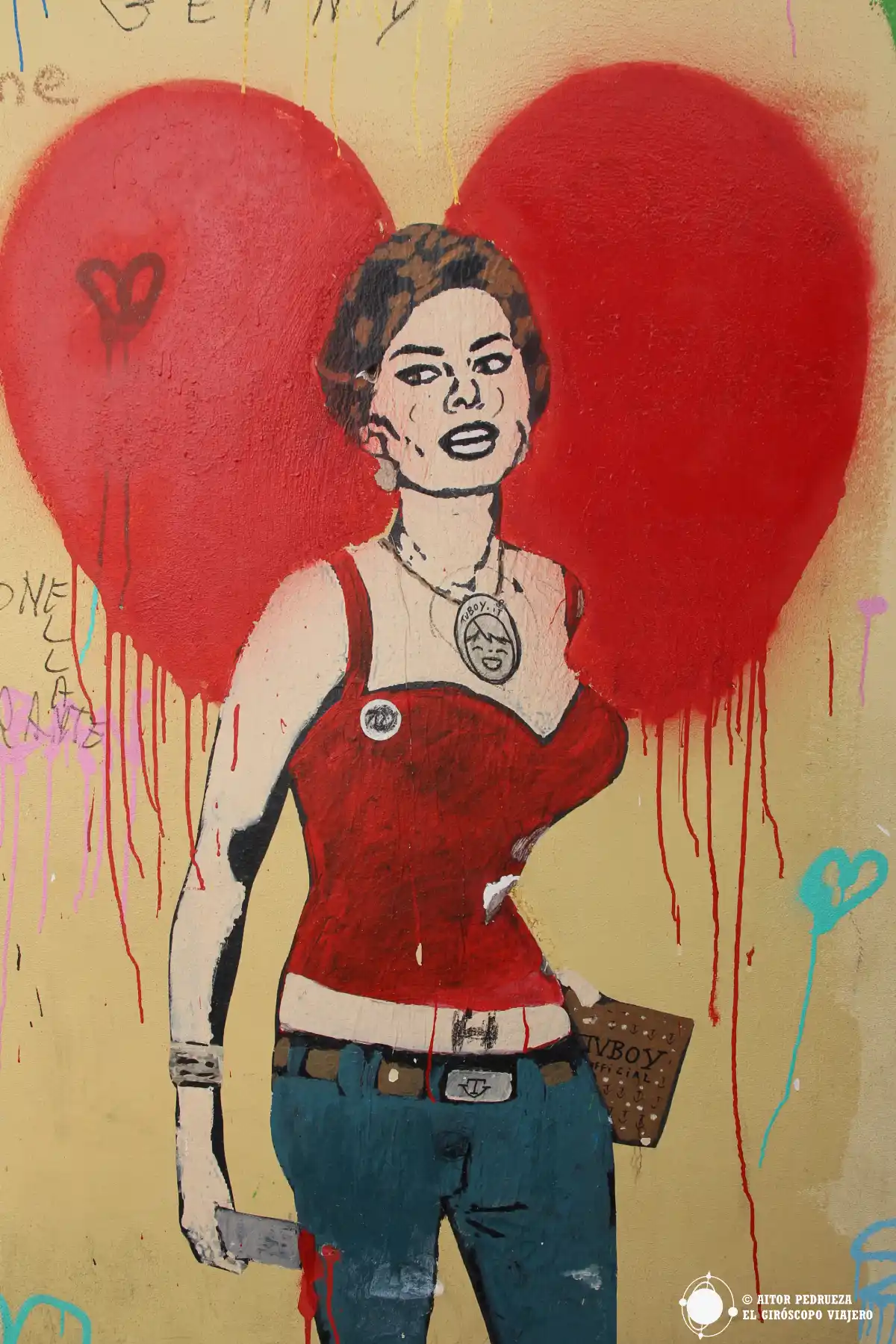 Graffiti de Sofía Loren en Sorrento