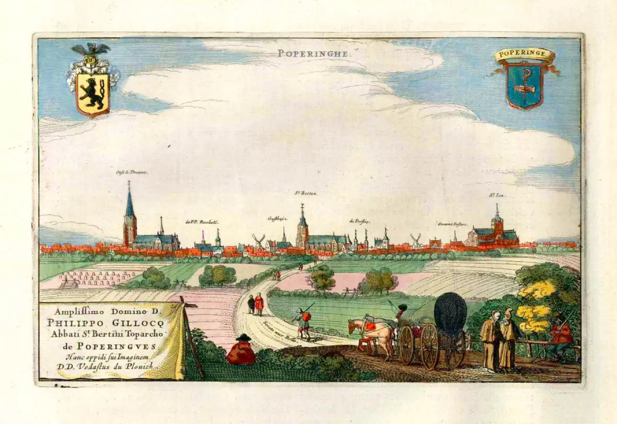 Grabado de Antonius Sanderus en 1652