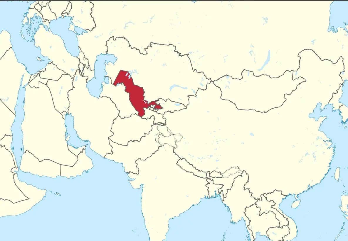 Mapa para ubicar dónde está Uzbekistán