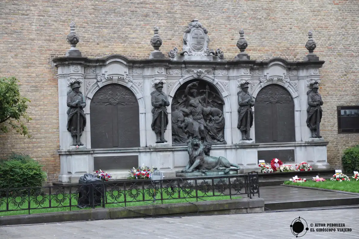 Monumento de homenaje a los soldados belgas caídos en las dos Guerras Mundiales